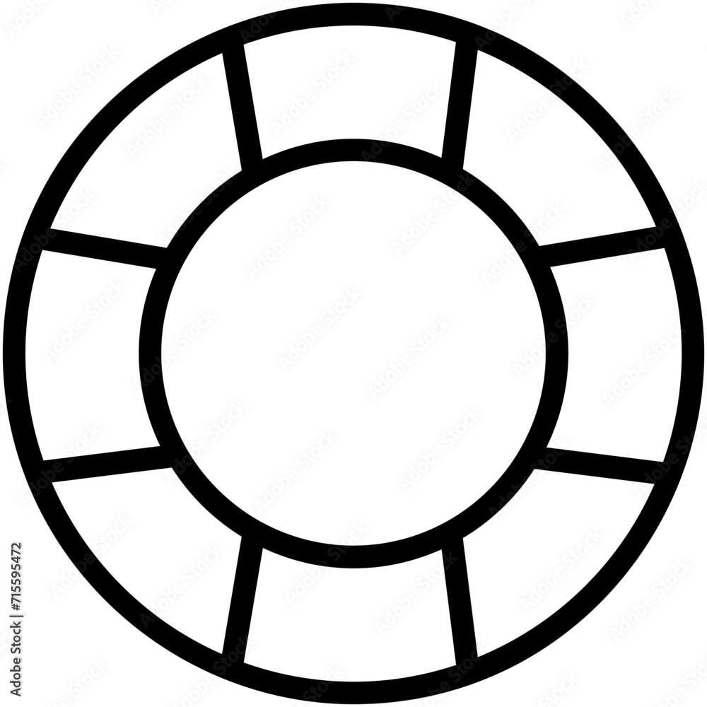 Life Ring Vector Icon Life Ring Vector Icon
