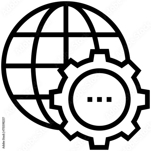 Global Setting Vector Icon