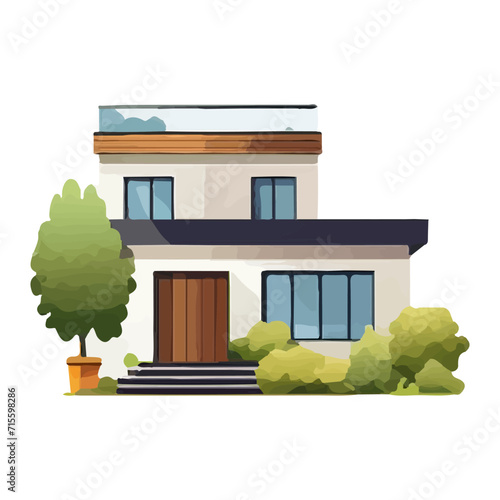 モダンな住宅のイラスト