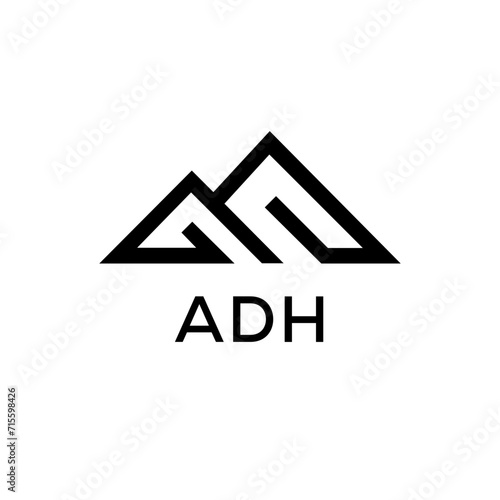 ADH Letter logo design template vector. ADH Business abstract connection vector logo. ADH icon circle logotype. 