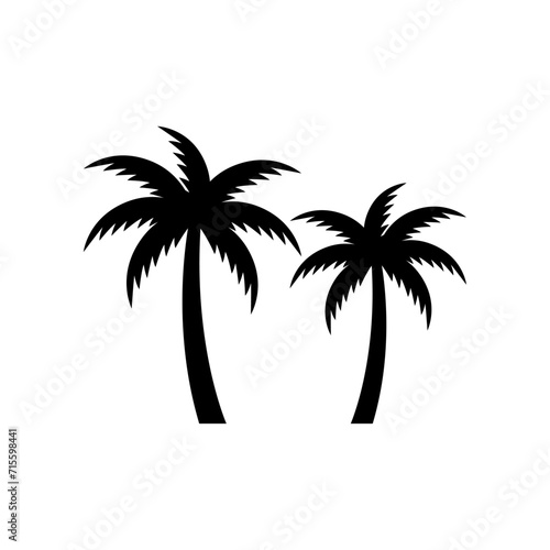Palm tree silhouette icon vector  Palm tree vector illustration  coconut tree icon vector illustration.
