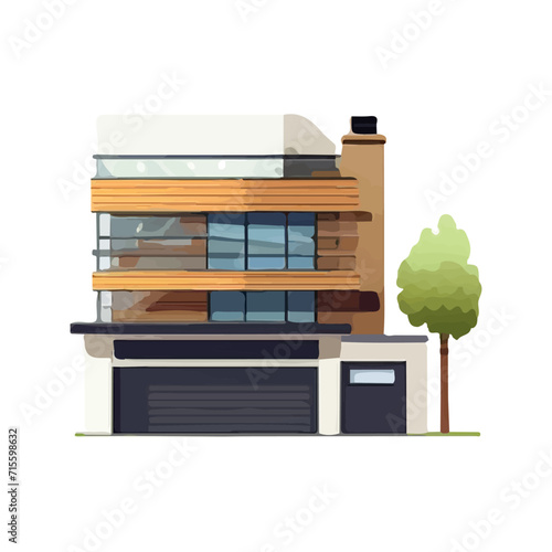 モダンな住宅のイラスト