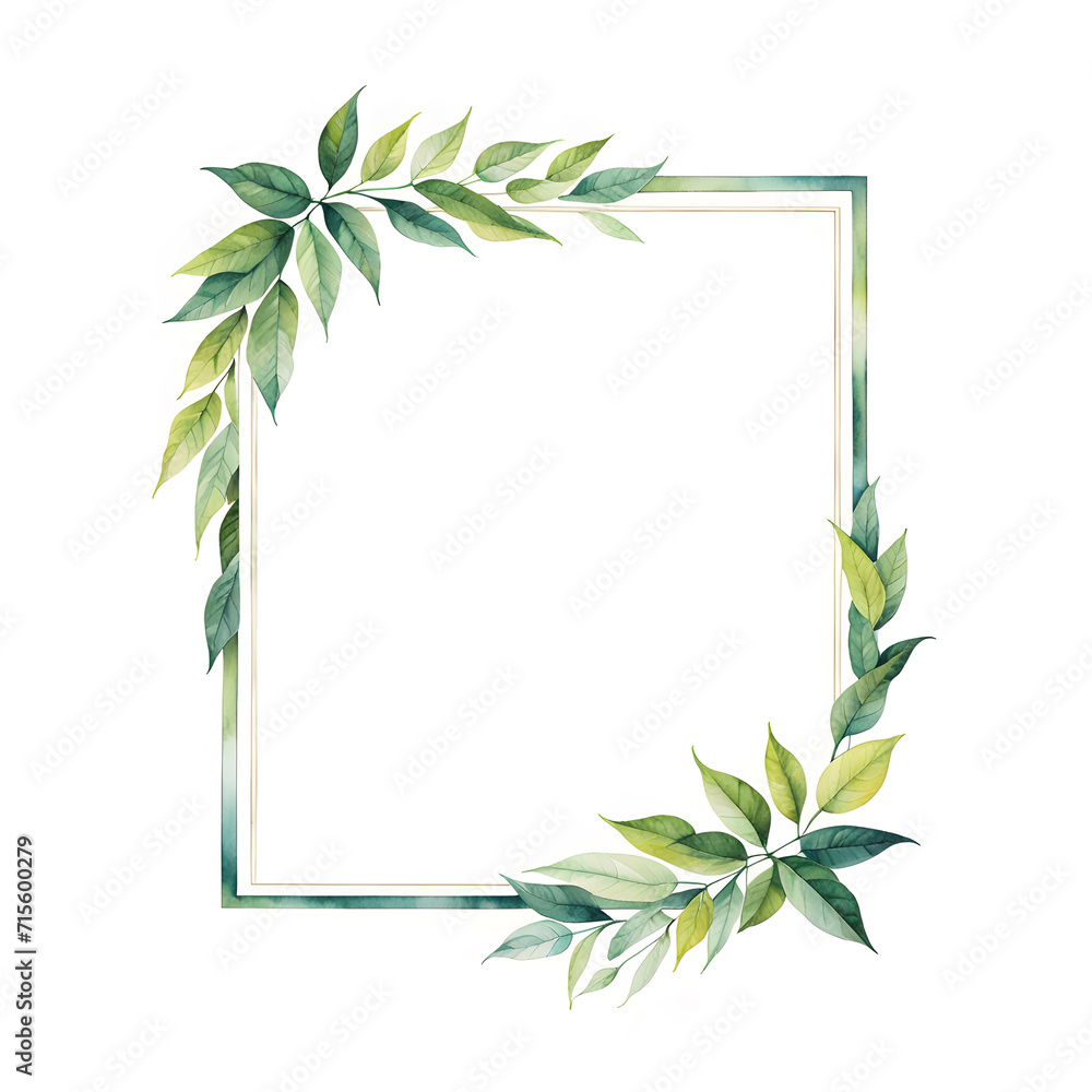 leafy-frame-minimalist-style-no-background-watercolor-by-trending-on-art-station