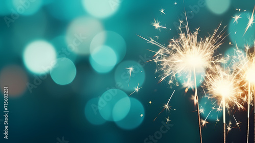 Beautiful fireworks background at night for holiday decoration