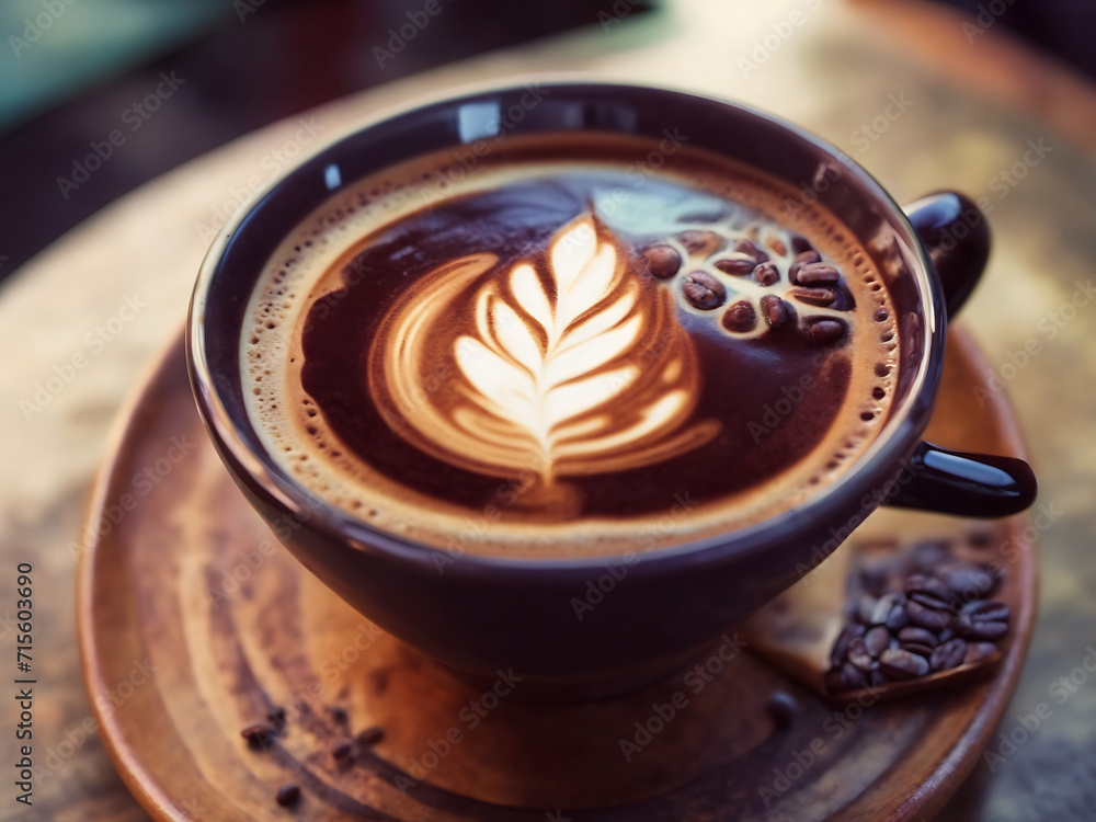 Beautiful coffee with Beautiful cup by ai generated Beautiful coffee with Beautiful cup by ai generated