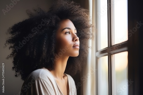 Beautiful girl posing at home. Beautiful african american woman in studio. Femininity concept