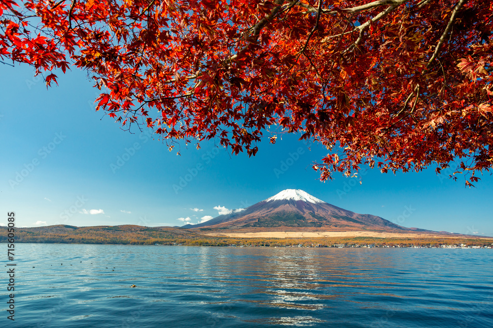 Fototapeta premium Mount Fuji and Yamanaka Lake, Japan