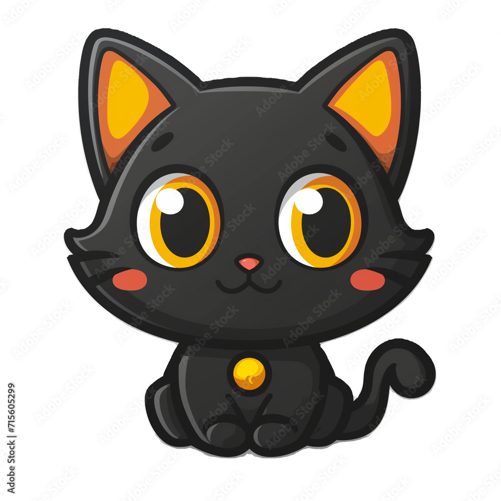 transparent background vector logo of a cute kitten transparent background vector logo of a cute kitten