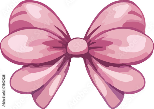 gift bow design illustration isolated on transparent background
