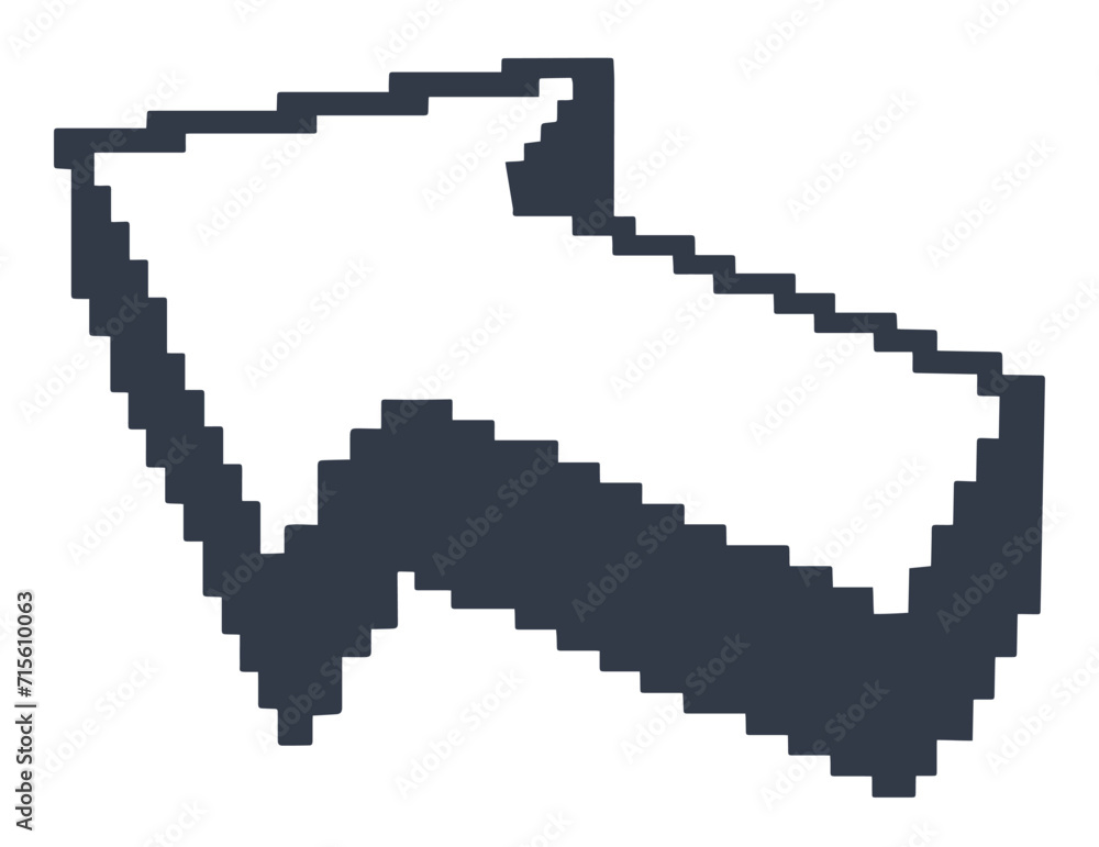 Obraz premium Computer cursor monochrome vintage emblem