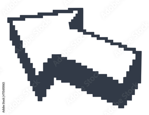 Computer cursor monochrome vintage emblem