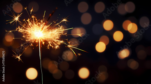 Beautiful fireworks background at night for holiday decoration