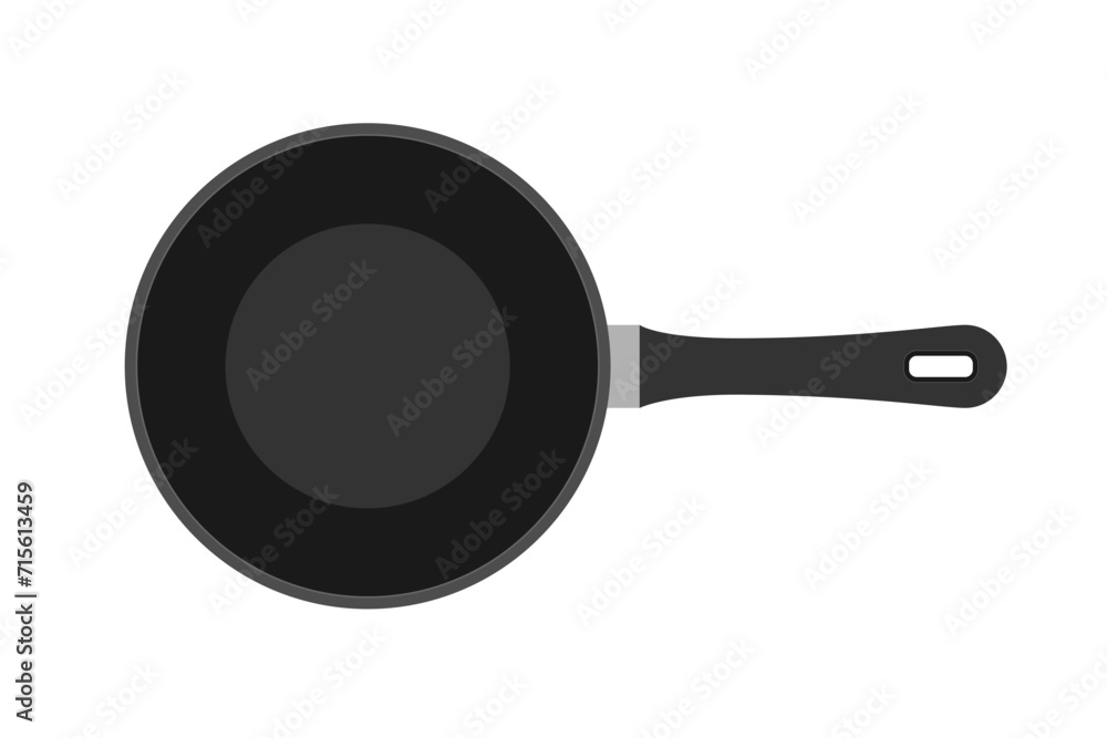 frying pan for fry food on fire stock vector illustration frying pan for fry food on fire stock vector illustration
