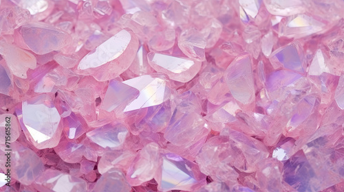  a close up pink colored crystal shaped speckling, 