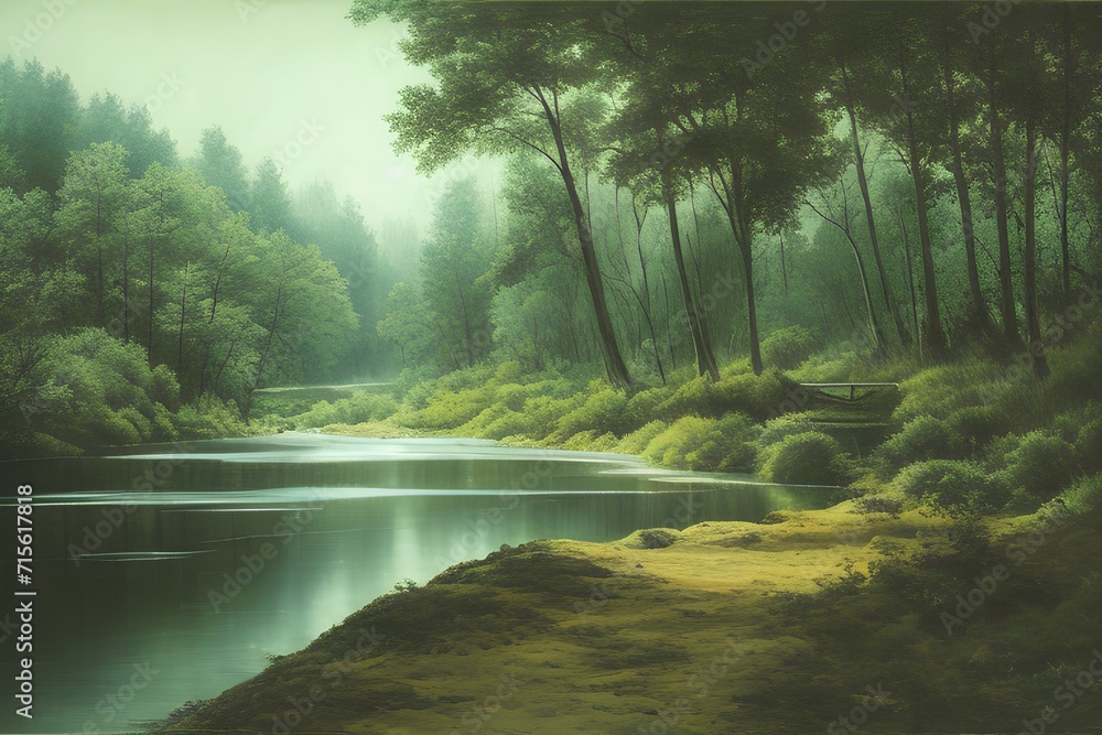 Fototapeta premium river in the forest