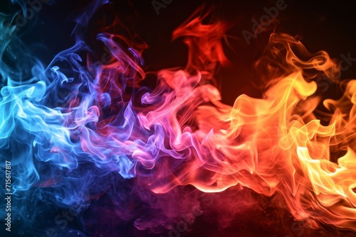 Diverse Types Of Fire In Various Colors For Images Or Backgrounds. Сoncept Abstract Water Reflections, Urban Street Art, Natural Landscapes, Dramatic Sunsets