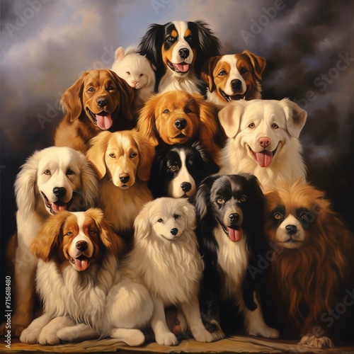 Lots nice together dogs images Generative AI
