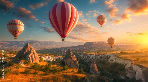 Soaring Heights: Hot Air Balloon Journey Across the Skies.