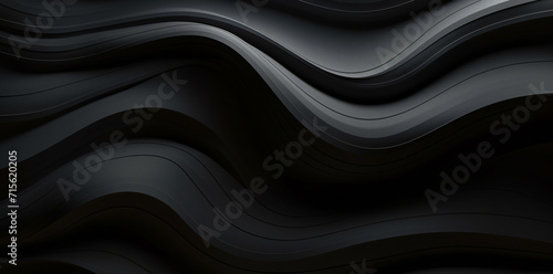 texture of black curved walls textured walls, in the style of futuristic chromatic waves, shaped canvas, abstraction-création, repeating pattern, dark gray, two dimensional, detailed