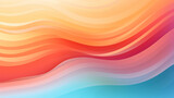 a pastel wavy line pattern, in the style of colorful abstract landscapes, shaped canvas, flat color blocks