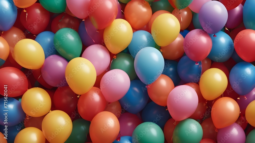 Colorfull balloon texture. Background of multi-color balloons