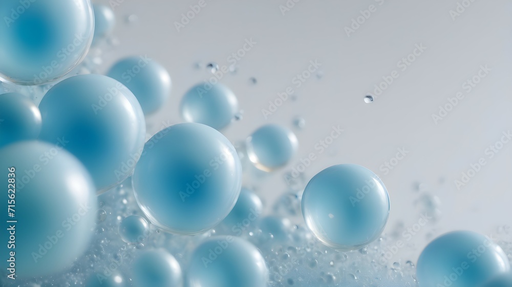 Blue matte soap bubbles on the white background. Blue foam background Blue matte soap bubbles on the white background. Blue foam background