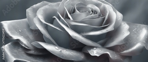 Fototapeta Naklejka Na Ścianę i Meble -  Silver rose wallpaper