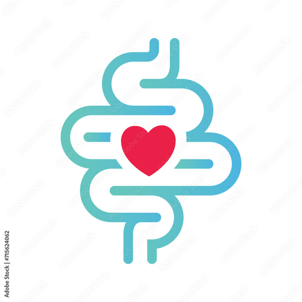 Digestion line icon. Vector symbol in trendy flat style on white background. Digestion sing for design. Digestion line icon. Vector symbol in trendy flat style on white background. Digestion sing for design.