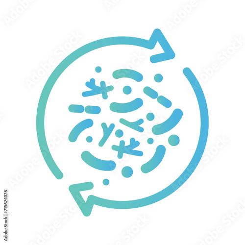 Friendly lactobacillus icon, protection bowel or digestive health.