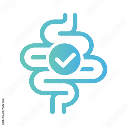 Digestion line icon. Vector symbol in trendy flat style on white background. Digestion sing for design.