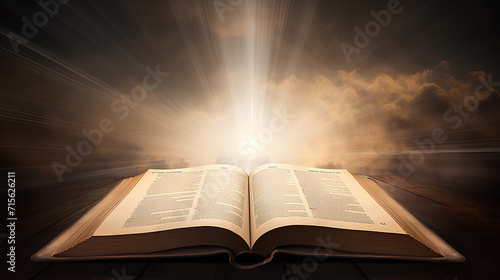 Open holy book bible.