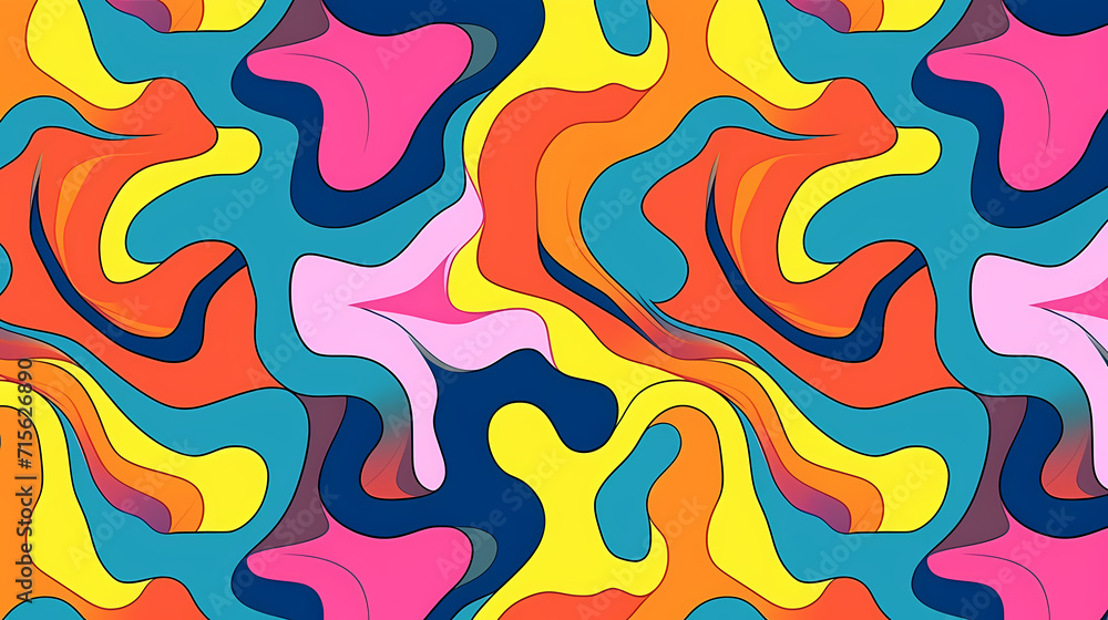 Funny doodle seamless pattern, artistic background Funny doodle seamless pattern, artistic background