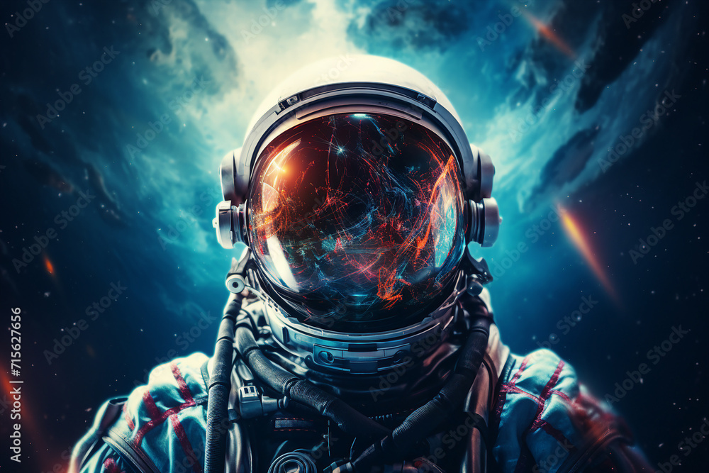 Mankind exploring the space using astronaut protective suit Generative AI closeup futurism Mankind exploring the space using astronaut protective suit Generative AI closeup futurism