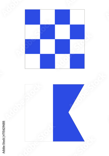 Combinaisons alphabétiques des drapeaux du Code maritime international N.A, navigation interdite