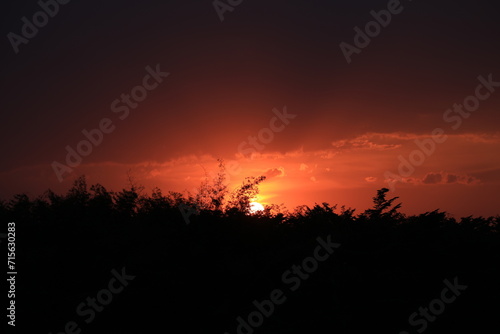sunset in the mountains