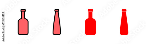 Bottle icon set illustration. bottle sign and symbol
