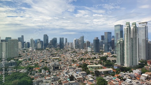 Jakarta, Indonesia – January 18, 2024: A cityscape view of Indonesia capital city Jakarta