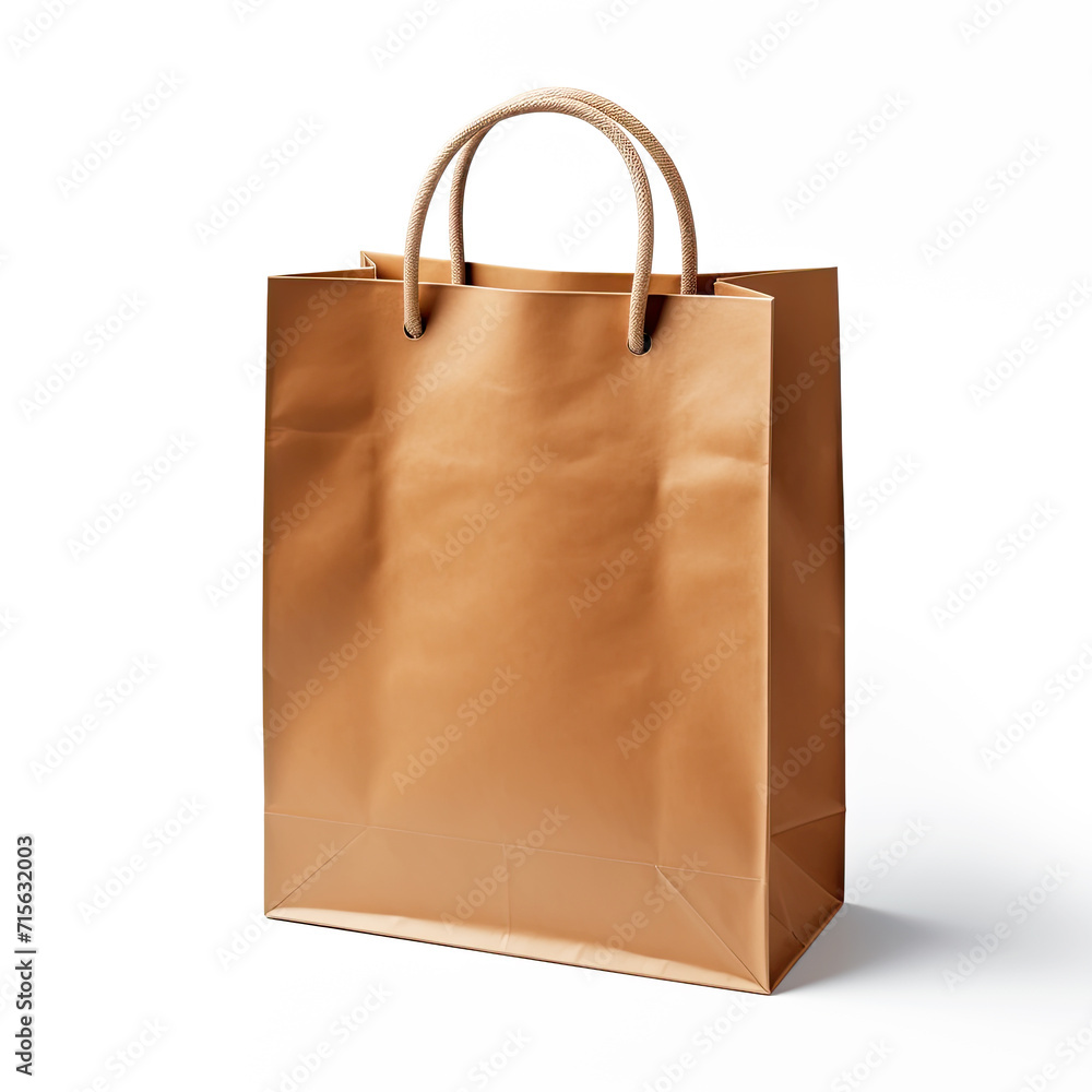 Brown paper bag isolated on a white background Brown paper bag isolated on a white background