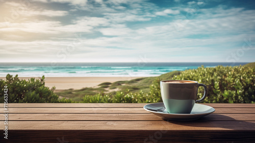 cup of tea on the beach