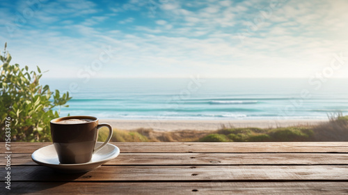 cup of tea on the beach
