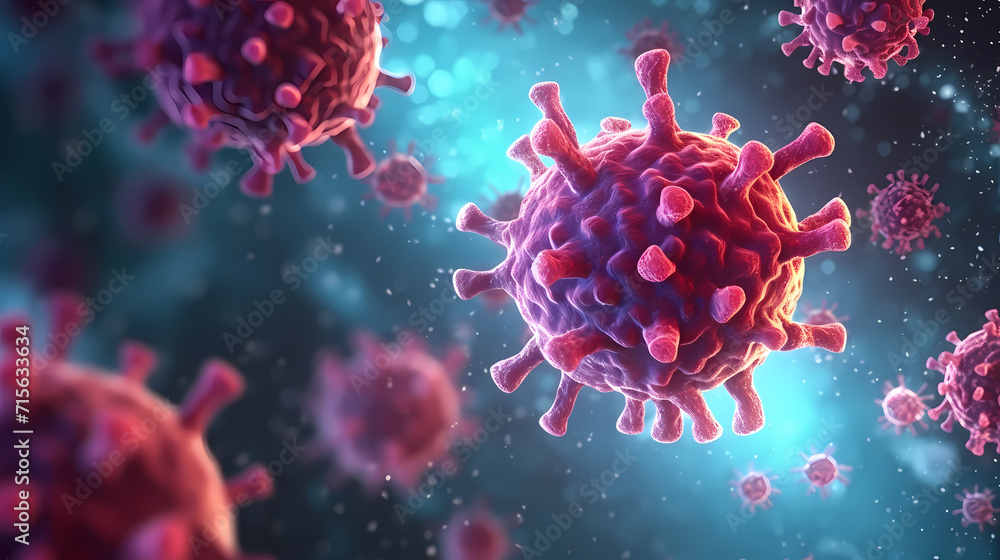 Fototapeta premium Human cell or embryonic stem cell medicine, human cell biology DNA molecular structure