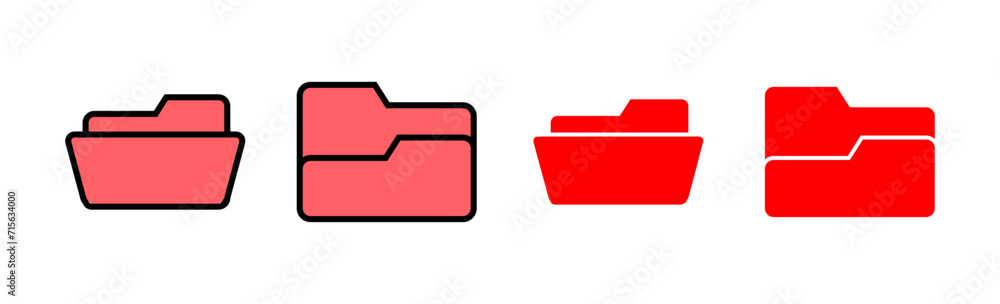 Folder icon set illustration. folder sign and symbol Folder icon set illustration. folder sign and symbol