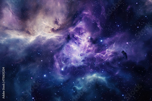 Nebula in deep space with stars.