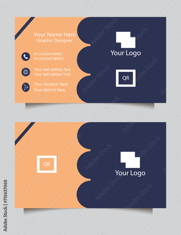 Fototapeta premium Elegant Corporate Business Card Design