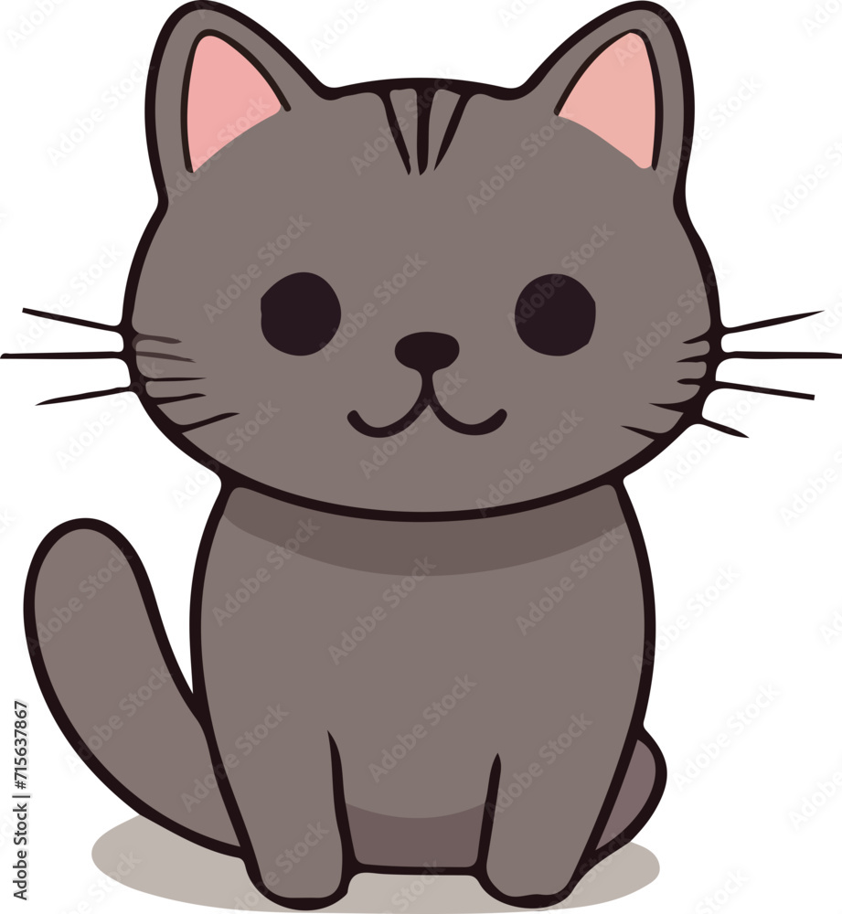 Obraz premium cat vector design illustration isolated on transparent background 