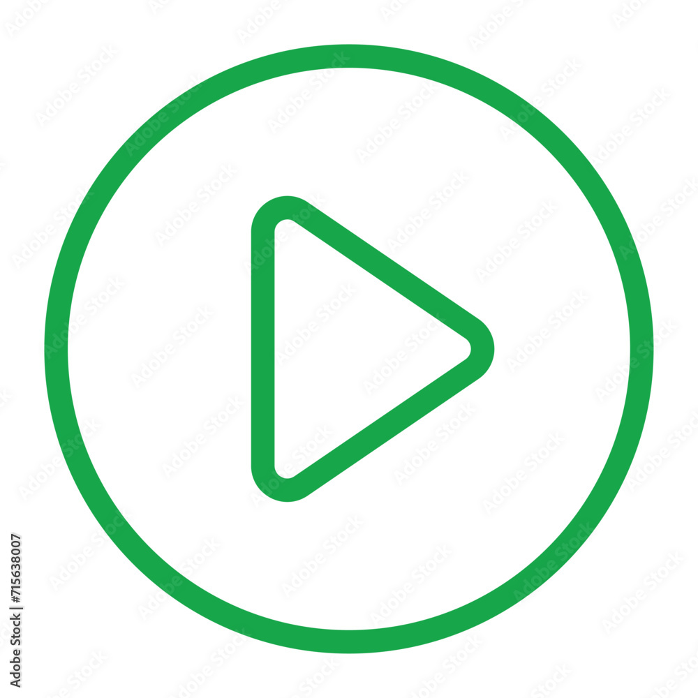 Play green outline icon symbol. Green play button Vector illustration sign isolated on a white background. Media, web and play symbol logo design, Digital Video Logo Design Template. Play green outline icon symbol. Green play button Vector illustration sign isolated on a white background. Media, web and play symbol logo design, Digital Video Logo Design Template.