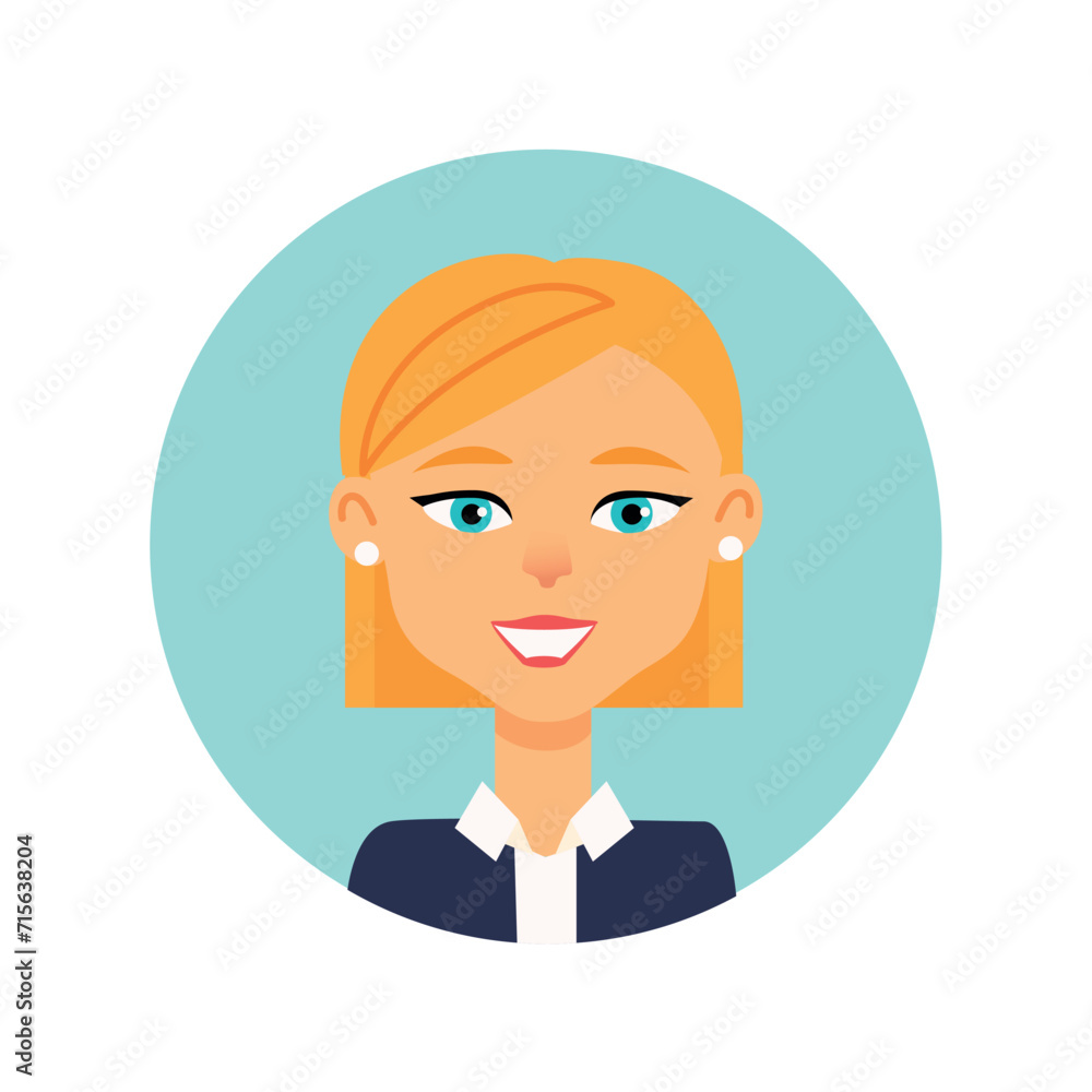 Avatar of person in the cartoon style. The cartoon design of this woman's avatar adds an element of fun and creativity, making it an ideal choice for personal branding. Vector illustration. Avatar of person in the cartoon style. The cartoon design of this woman's avatar adds an element of fun and creativity, making it an ideal choice for personal branding. Vector illustration.