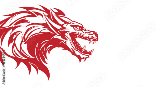 Wallpaper Mural Chinese dragon symbol white background Torontodigital.ca