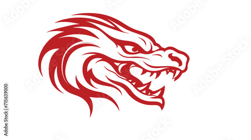 Wallpaper Mural Chinese dragon symbol white background Torontodigital.ca