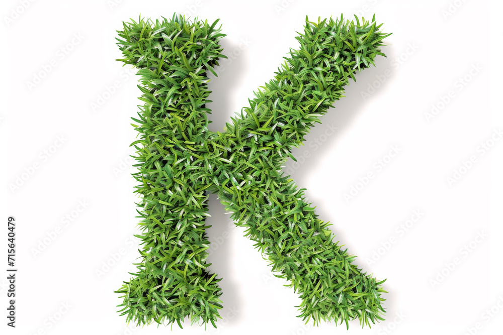 A letter drawn from grass. A letter drawn from grass.